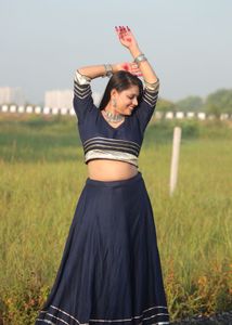 Navy Blue Lehenga Choli Set