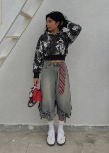 Tie-Dye Crop Hoodie