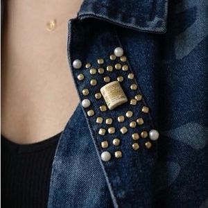 Embellished Denim Vest