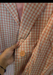 Plaid Blazer Chequered