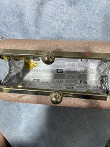 Sparkling Rose Gold Clutch Bag