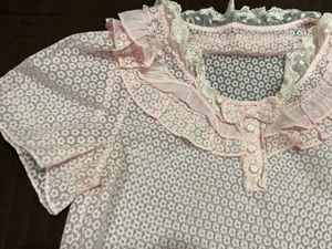Cute Pink Lace Trim Top