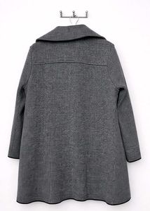 Elegant Gray Wool Blend Coat