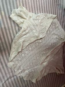 Elegant Cream Knitted shrug