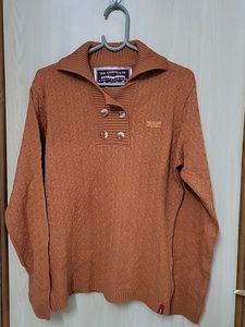 Levi Strauss Orange Knit Sweater never used
