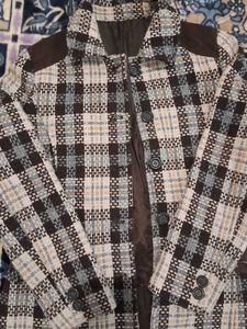 Stylish Plaid Overcoat