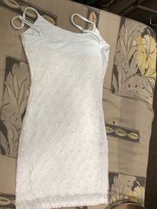 White Lace Slip Dress