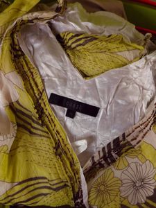 100% Silk Floral Tie Top