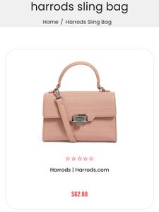 Original Harrods, Mini Brent Croc Embossed Bag
