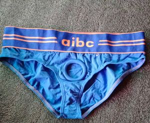 Men's Blue Boxer with hole in. the front