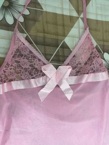 Pink Babydoll Lace Chemise