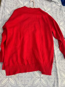 Red Banana Print Sweater