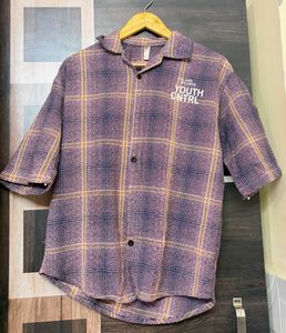 Plaid Button-Up Overshirt