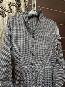 Classic Checkered Button-Up Dress