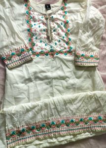 Simple White Kurta