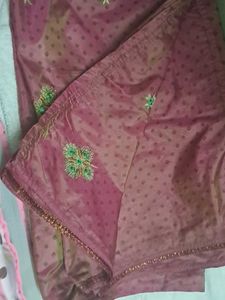 Embroidered Silk Saree