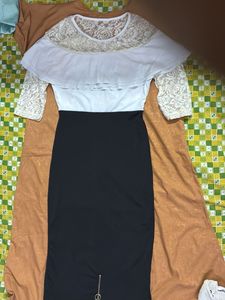 Chic Off-Shoulder Lace Trim Dress