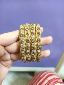 Elegant Beaded Bangle Set