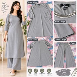 Elegant Grey Kurta Set