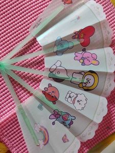 BTS BT21 Pouch, pen, fan &amp; hair accessory
