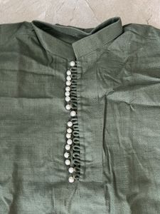 Men's Olive Green Kurta