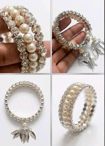🎀Elegant Pearl &amp; Crystal Bracelet 🎀