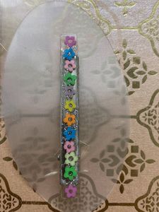 Resin Hair Clip With Flower Beads