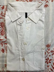 Classic White Short Sleeve Button-Up Shirt