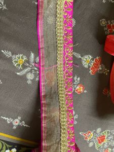 saree lace net with super kadai