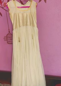 Elegant Cream Embellished Gown