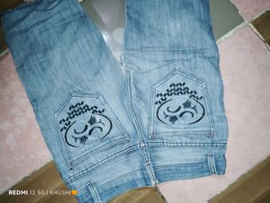 Embroidered Denim Jorts