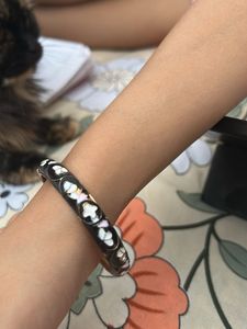 Vintage Floral Inlay Bangle