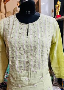 Light Green Embroidered Kurta