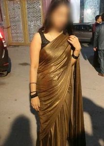 Elegant Gold Metallic Saree