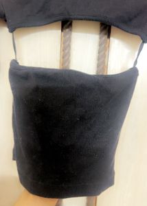 Black Cutout Long Sleeve Top