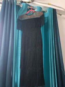 Black Fringe Dress