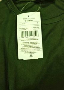 Green Shein Top with Tie Detail