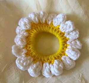 Handmade Crochet Sunflower scrunchies🌻