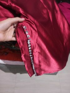 Maroon Embellished Kaftan