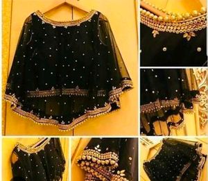 Designer Blouse with attached cape  Gol