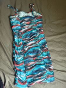 Vibrant Ruched Bodycon Mini Dress
