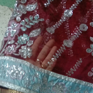 Beautiful ❤️ red saare in simmer net