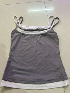 Stylish Grey Layered Cami Top