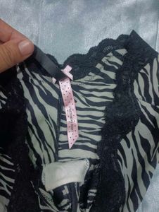 Imported Zebra Print Lingerie Set