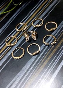 URBANIC Gold-Toned Rhinestone Ring