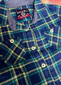 Blue &amp; Green Plaid Long Sleeve Shirt
