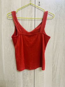 Red Sleeveless Top
