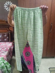 Green Striped Cotton suit