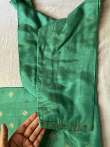 Banarasi silk Teal Kurta
