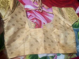 Gold Stitched Blouse With Lining